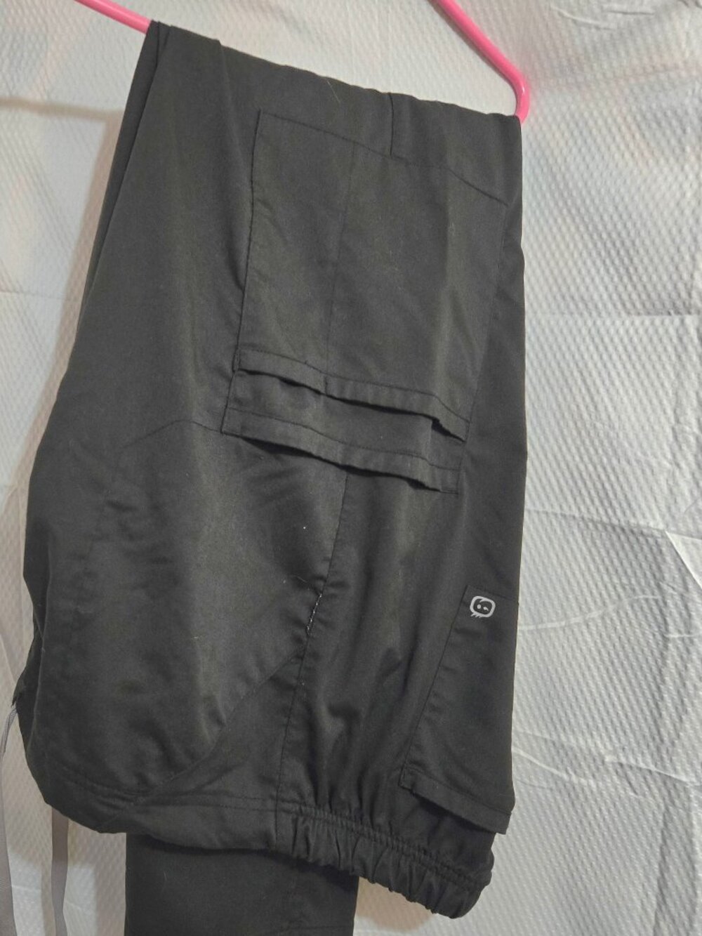 WonderWink Women’s Scrub Pants Size L Black 6 Pocket Drawstring Stretch